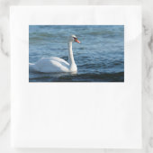 Weißschwan Cygnus Rechteckiger Aufkleber (Tasche)