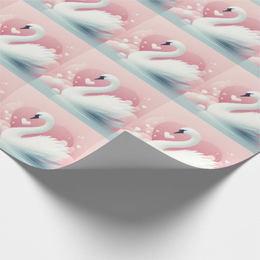 Weißschwan Geschenkpapier (Ecke)
