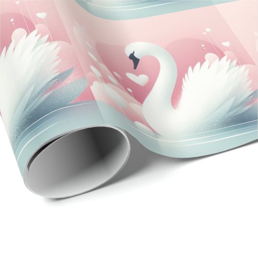 Weißschwan Geschenkpapier (Rolleneckpunkt)