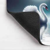 Weißschwan mit Origami Bird Mousepad (Ecke)