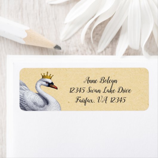 Weißschwan mit Vintager Goldkrone (Insitu)