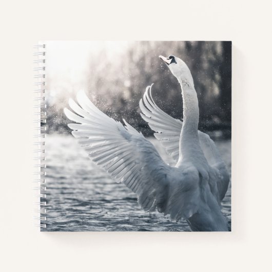 Weißschwan-Naturfotografie Notizblock (Vorderseite)