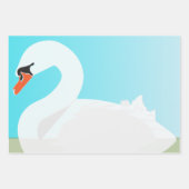 Weißschwan = Sommertag Geschenkpapier Set (Vorderseite 3)