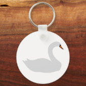 Weißschwan-Symbol Schlüsselanhänger (Vorderseite)