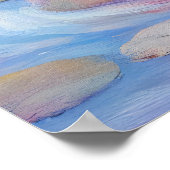 Weißschwan und Cygnet mit Lila Rose Poster (Ecke)
