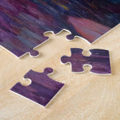 Weißschwan und Cygnet mit Lila Rose Puzzle (Seite)