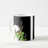 Weißschwan unter den Schilden Kaffeetasse (Vorderseite Links)