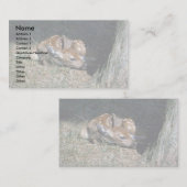 Weißschwanz-Hirsche, von Baum Visitenkarte (Vorne/Hinten)