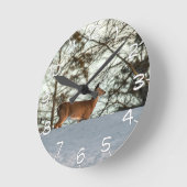 Weißschwanz (mit Zahlen) Runde Wanduhr (Winkel)