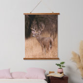 Weißschwanzhirsche | Choke Canyon Staat Park, TX Wandteppich Mit Holzrahmen (Schlafzimmer)