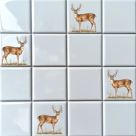 Weißschwanzhirsche Fliese