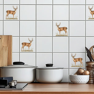 Weißschwanzhirsche Fliese