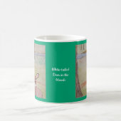 Weißschwanzhirsche in Wald-Grün Blau Kaffeetasse (Mittel)