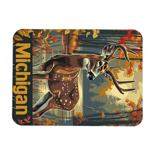 Weißschwanzhirsche Magnet (Horizontal)