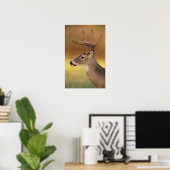 Weißschwanzhirsche, Odocoileus virginianus, Poster (Heimbüro)