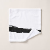 Weißschwarz abstrakt badhandtuch set (Waschlappen)