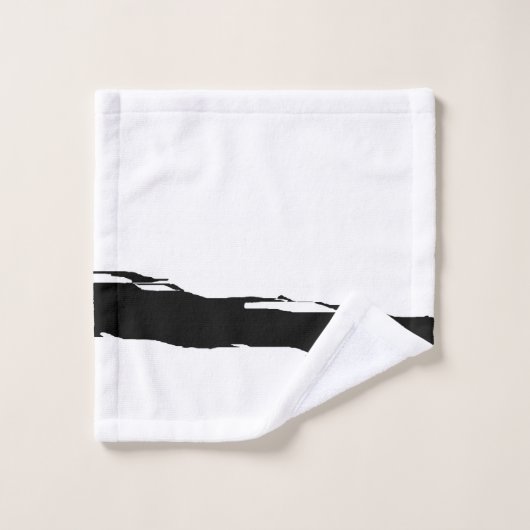 Weißschwarz abstrakt badhandtuch set (Waschlappen)
