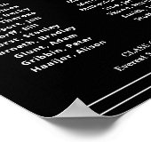 Weißschwarz im Gedächtnis unserer Klassenkameraden Poster (Ecke)