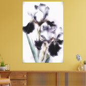 *~* Weißschwarze Blume Künstlerisch Iris Malerei A Leinwanddruck (Insitu (Wohnzimmer))