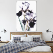 *~* Weißschwarze Blume Künstlerisch Iris Malerei A Leinwanddruck (Insitu (Schlafzimmer))