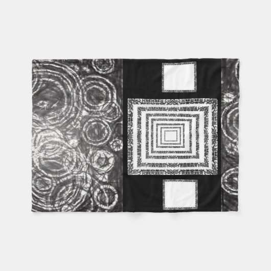Weißschwarzer Pasley-Vliesdecke Fleecedecke (Vorderseite (Horizontal))