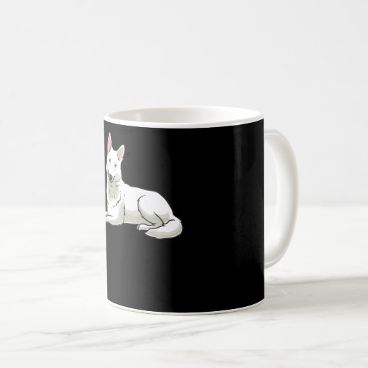 Weißschweizer Hirte Kaffeetasse (VorderseiteRechts)