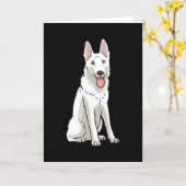 Weißschweizer Hirte Karte (Gelbe Blume)