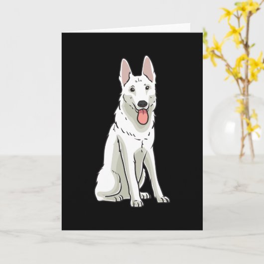 Weißschweizer Hirte Karte (Gelbe Blume)