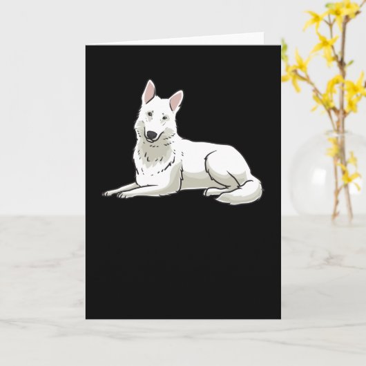 Weißschweizer Hirte Karte (Gelbe Blume)