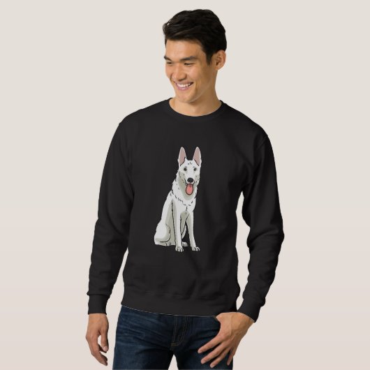 Weißschweizer Hirte Sweatshirt (Vorne ganz)