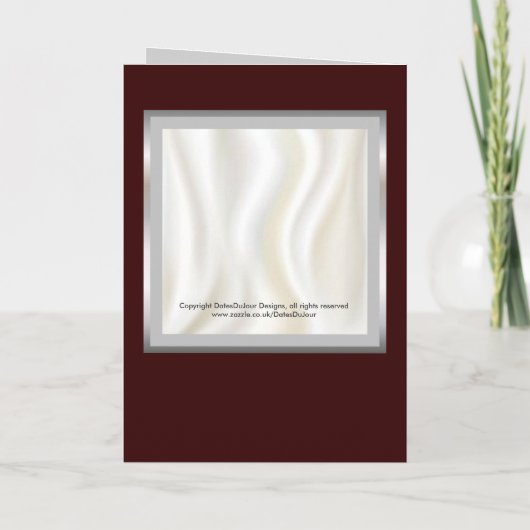 Weißseidenhochzeitsprogramm Programm (Rückseite)