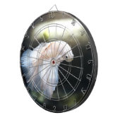 Weißsiamischer Kampffisch Dartscheibe (Vorderseite rechts)