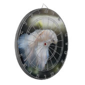 Weißsiamischer Kampffisch Dartscheibe (Vorderseite Links)