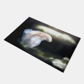 Weißsiamischer Kampffisch Fußmatte (Schrägansicht)