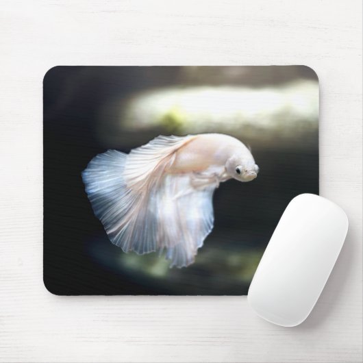 Weißsiamischer Kampffisch Mousepad (Mit Mouse)