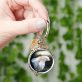 Weißsiamischer Kampffisch Schlüsselanhänger (Hand)