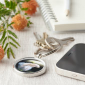 Weißsiamischer Kampffisch Schlüsselanhänger (Seite)