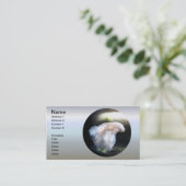 Weißsiamischer Kampffisch Visitenkarte (Stehend Vorderseite)