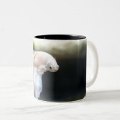 Weißsiamischer Kampffisch Zweifarbige Tasse (VorderseiteRechts)