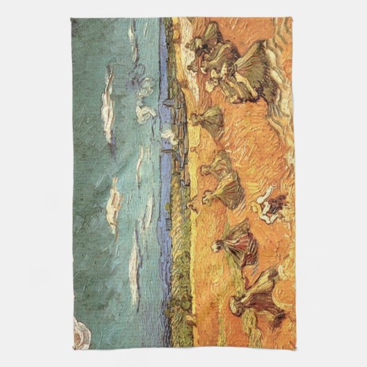 Weißstapel mit Sensenmann von Vincent van Gogh Geschirrtuch (Vertikal)