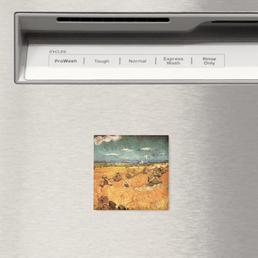 Weißstapel mit Sensenmann von Vincent van Gogh Magnet (In Situ (Geschirrspüler))