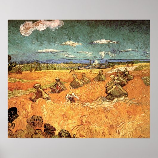 Weißstapel mit Sensenmann von Vincent van Gogh Poster (Vorne)