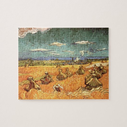 Weißstapel mit Sensenmann von Vincent van Gogh Puzzle (Horizontal)