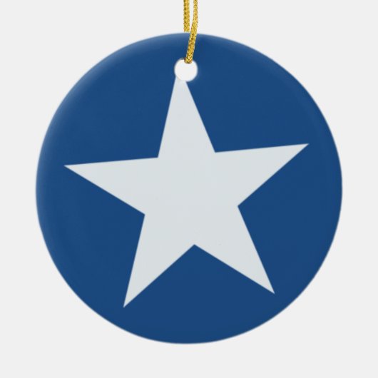 Weißstar Keramik Ornament (Vorne)