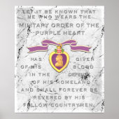 Weißstein "LILA HERZ" Poster (Vorne)