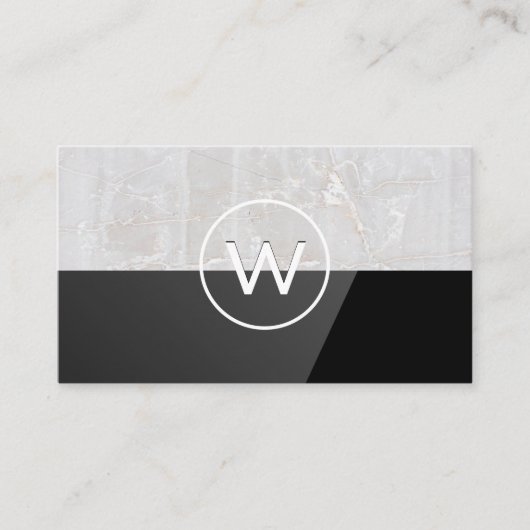 Weißstein | Schwarzer Glanz Visitenkarte (Vorderseite)