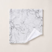 Weißsteinstruktur Badhandtuch Set (Waschlappen)