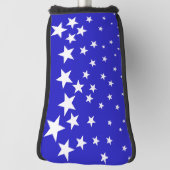 Weißsternmuster auf blauem Hintergrund Golf Headcover (Rotieren 90)