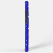 Weißsternmuster auf blauem Hintergrund Samsung Galaxy Hülle (Rechte Seite)