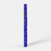 Weißsternmuster auf blauem Hintergrund Samsung Galaxy Hülle (Rechte Seite)